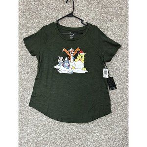 Torrid Disney Winnie The Pooh & Friends Holiday Snow Shirt Top Green Sz Large 0